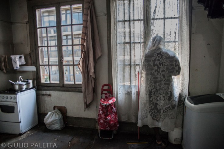 Inside a house of Haitians near Se square in São Paulo, Brazil